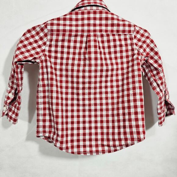 Janie and Jack Baby Boy's Holiday Plaid Button Down Oxford Shirt 12-18 M… - Picture 8 of 10